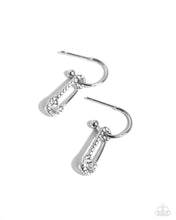 Load image into Gallery viewer, Safety Pin Sentiment - White Earring