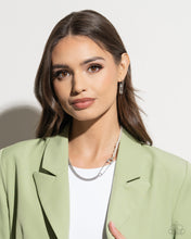 Load image into Gallery viewer, Safety Pin Sentiment - White Earring