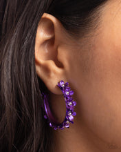Load image into Gallery viewer, Fashionable Flower Crown - Purple Earring