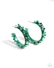 Load image into Gallery viewer, Fashionable Flower Crown - Green Earring