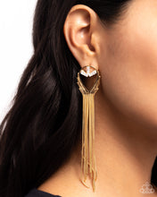 Load image into Gallery viewer, Elongated Effervescence - Gold Earring