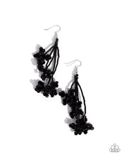 Load image into Gallery viewer, Petaled Precipitation - Black Earring