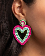 Load image into Gallery viewer, Headfirst Heart - Green Earring