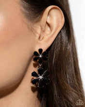 Load image into Gallery viewer, A Blast of Blossoms - Black Earring