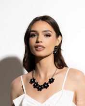 Load image into Gallery viewer, A Blast of Blossoms - Black Earring