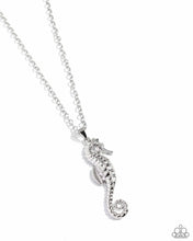 Load image into Gallery viewer, Sparkling Seahorse - Silver Necklace