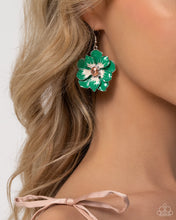 Load image into Gallery viewer, Tropical Treasure - Green Earring