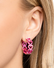 Load image into Gallery viewer, Historic Hearts - Pink Earring