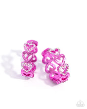 Load image into Gallery viewer, Historic Hearts - Pink Earring