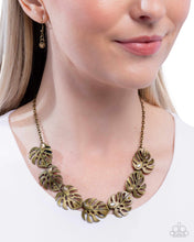 Load image into Gallery viewer, Leafy Legato - Brass Necklace