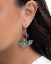 Load image into Gallery viewer, Dragonfly Devotion - Purple Earring