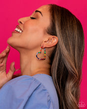 Load image into Gallery viewer, Striped Sweethearts - Multi Earring