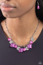 Load image into Gallery viewer, Sophisticated Squared - Purple Necklace