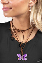 Load image into Gallery viewer, Winged Wanderer - Purple Necklace