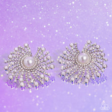 Load image into Gallery viewer, Fancy Fireworks - White Earring