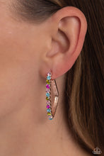 Load image into Gallery viewer, Triangular Tapestry - Rose Gold Earring