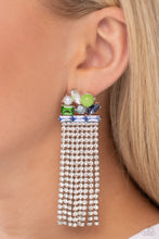 Load image into Gallery viewer, Horizontal Hallmark - Blue Earring