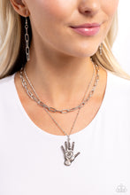 Load image into Gallery viewer, Giving a Hand - Silver Necklace