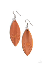 Load image into Gallery viewer, Leather Lounge - Brown Earring
