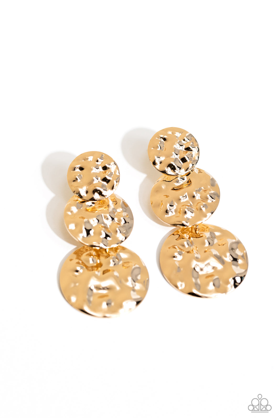 âTriple Threat Texture - Gold Earring