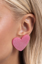 Load image into Gallery viewer, Sparkly Sweethearts - Pink Earring
