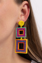 Load image into Gallery viewer, Seize the Squares - Multi Earring
