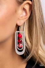 Load image into Gallery viewer, Layered Lure - Red Earring
