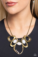 Load image into Gallery viewer, Gleaming Gala - Brass Necklace
