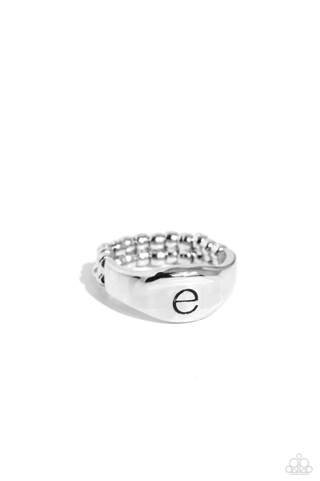 Monogram Memento - Silver - E Ring