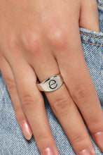 Load image into Gallery viewer, Monogram Memento - Silver - E Ring
