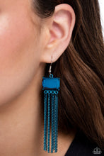 Load image into Gallery viewer, Dreaming Of TASSELS - Blue Earring
