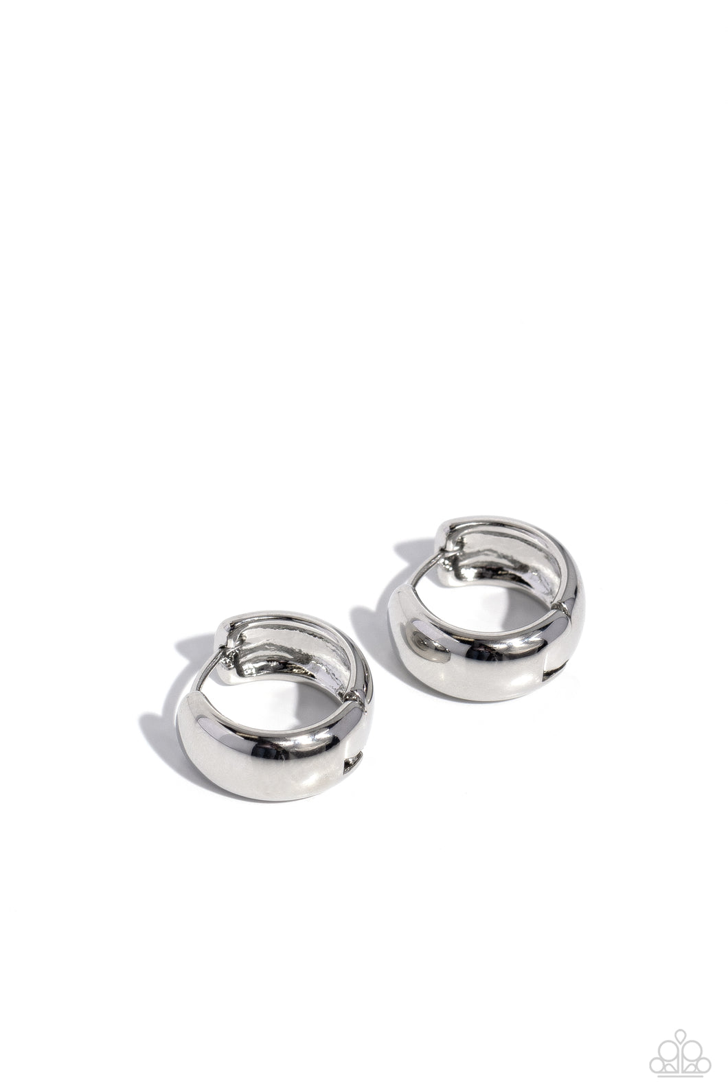 Hinged Halftime - Silver Earring
