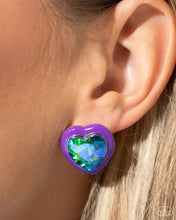Load image into Gallery viewer, Heartfelt Haute - Purple Earring
