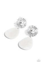 Load image into Gallery viewer, Sunburst Sophistication - White Earring
