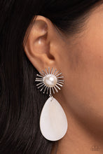 Load image into Gallery viewer, Sunburst Sophistication - White Earring
