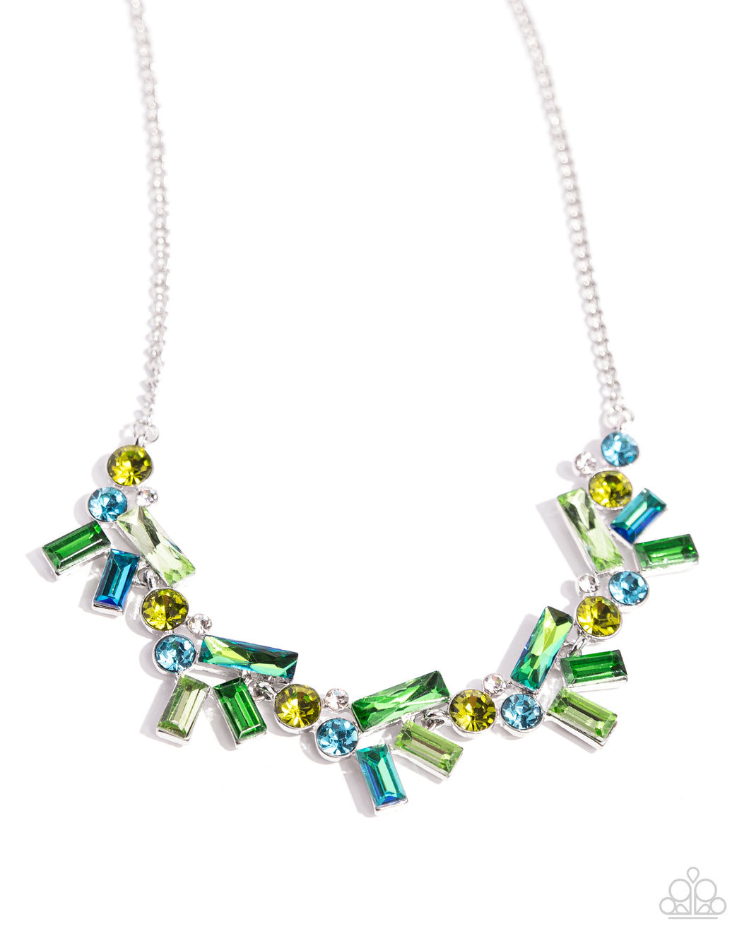 Serene Statement - Green Necklace