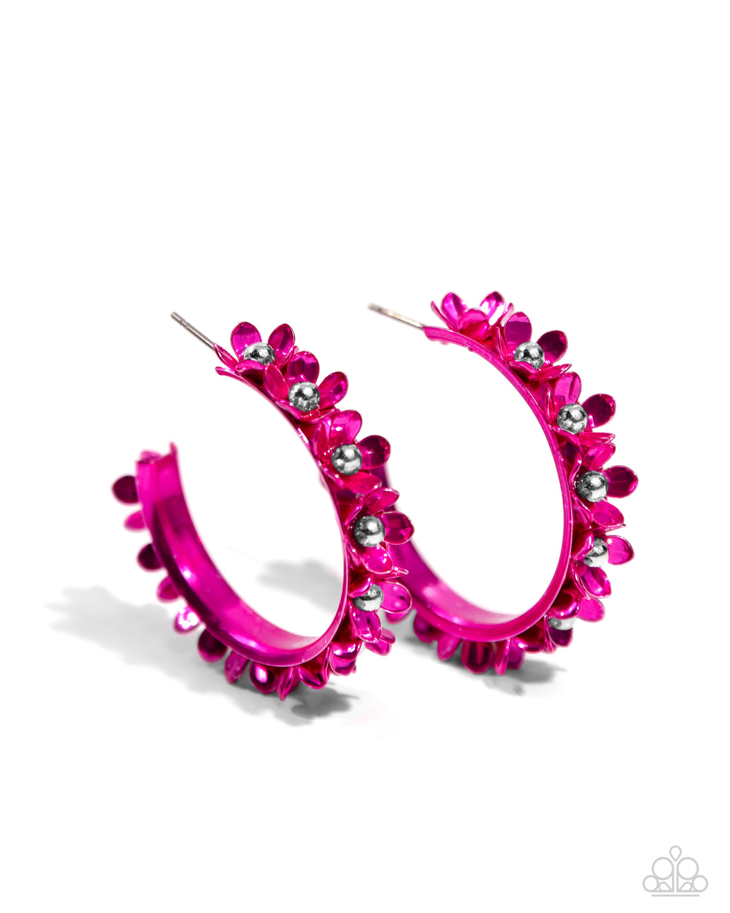 Fashionable Flower Crown - Pink Earring