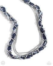 Load image into Gallery viewer, Denim Danger - Silver Necklace
