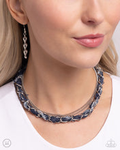 Load image into Gallery viewer, Denim Danger - Silver Necklace
