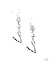 Load image into Gallery viewer, Light-Catching Letters - Silver Earring
