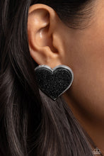 Load image into Gallery viewer, Glitter Gamble - Black Earring
