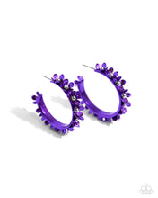 Load image into Gallery viewer, Fashionable Flower Crown - Purple Earring
