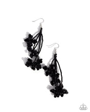 Load image into Gallery viewer, Petaled Precipitation - Black Earring
