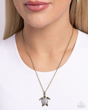 Load image into Gallery viewer, Turtle Tourist - Brass Necklace
