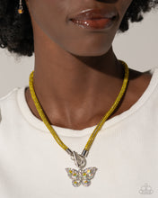 Load image into Gallery viewer, On SHIMMERING Wings - Yellow Necklace
