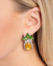 Load image into Gallery viewer, Prismatic Pineapple - Yellow Earring

