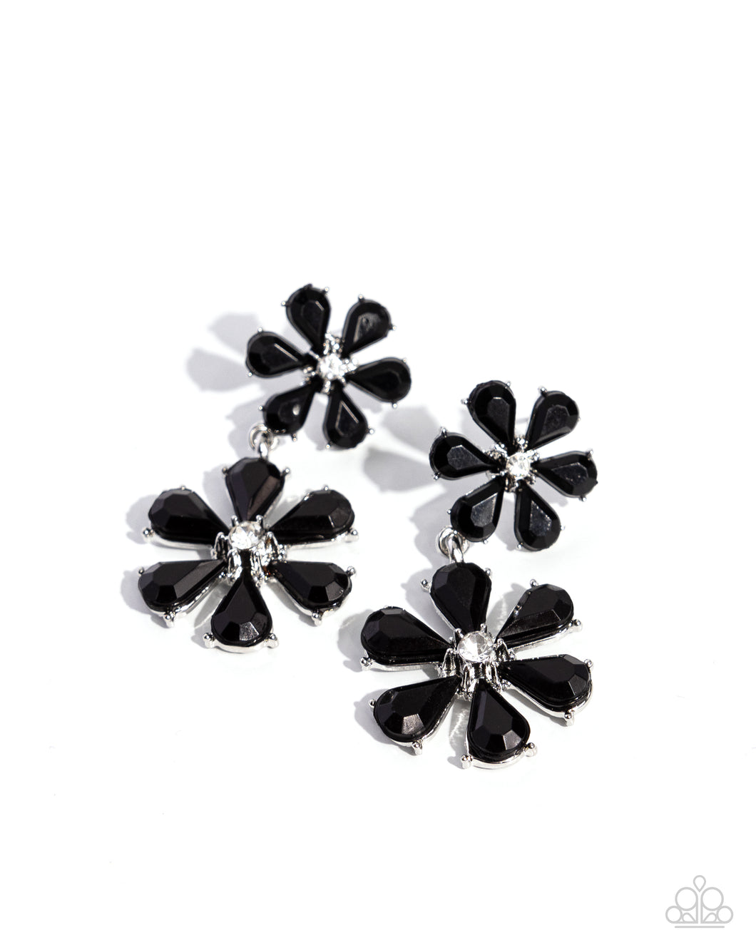 A Blast of Blossoms - Black Earring