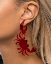 Load image into Gallery viewer, Crab Couture - Red Earring

