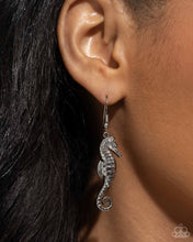 Load image into Gallery viewer, Seahorse Sheen - Silver Earring
