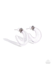 Load image into Gallery viewer, Clear Charm - White Earring
